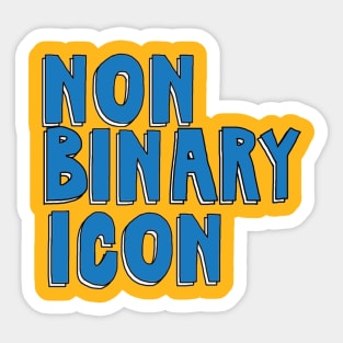 Nonbinary Icon (Blue) Sticker